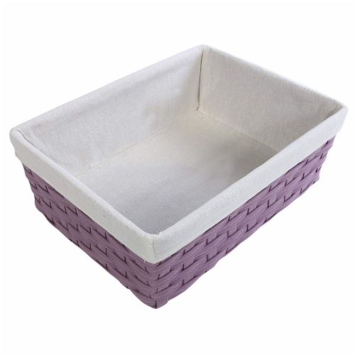 Juvale Nesting Baskets, Woven Storage Baskets (Lavender, 5 Piece Set) Perspective: left