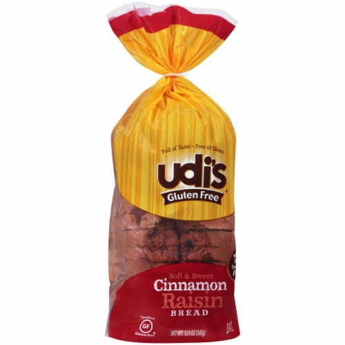Udi's Gluten Free Cinnamon Raisin Bread Perspective: left