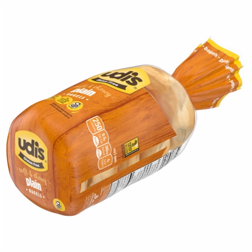 Udi's Gluten Free Frozen Plain Bagels Perspective: left