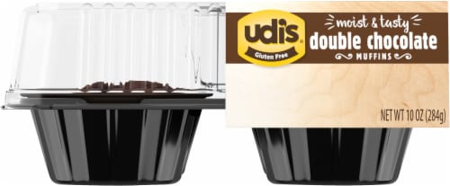 Udi's® Gluten Free Double Chocolate Muffins Perspective: left