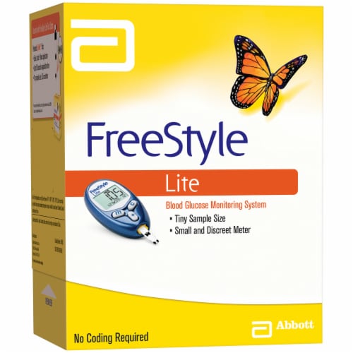 FreeStyle Lite Blood Glucose Monitoring System Perspective: left