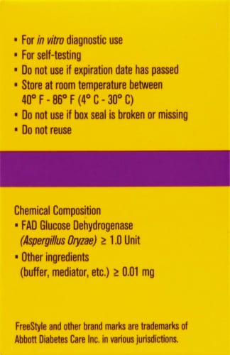 FreeStyle InsuLinx Strips Blood Glucose Test Strips Perspective: left