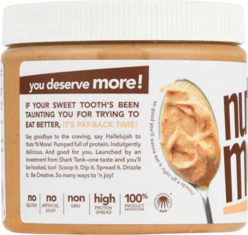 Nuts N More® High Protein Toffee Crunch Peanut Spread Perspective: left