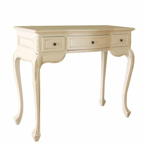 International Caravan Carved Vanity Desk International Caravan Carved Vanity Desk