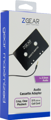 ZGear 3.5mm Audio Cassette Adapter - Black Perspective: left
