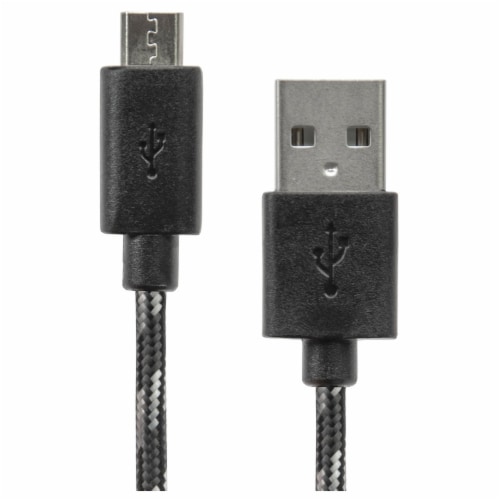 CELLCandy Extended Length Charge and Sync Micro USB Cable - Black Perspective: left