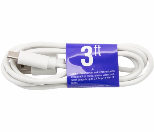 CellCandy Type C Cable - White Perspective: left