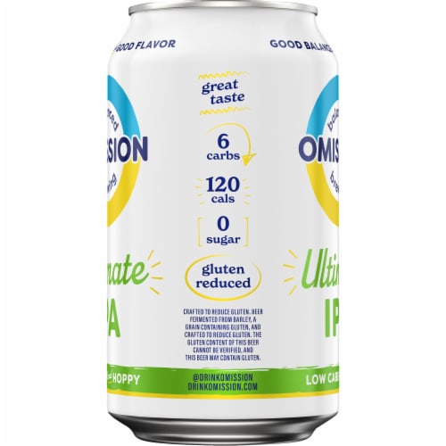 Omission Brewing Co. Gluten Free IPA Perspective: left