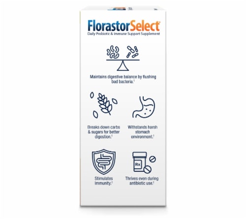 Florastor Select™ Immunity Boost Supplement Capsules Perspective: left