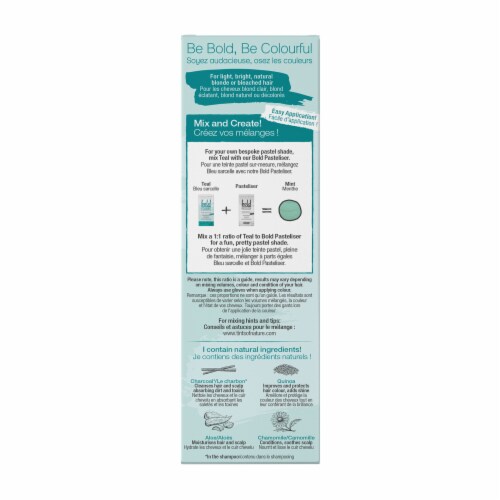 Tints of Nature Bold Colours Teal Semi-Permanent Hair Color Perspective: left