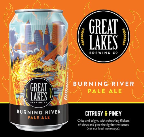 Great Lakes Brewing Co. Burning River Pale Ale Perspective: left