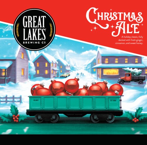 Great Lakes Christmas Ale 12 pack bottles Perspective: left