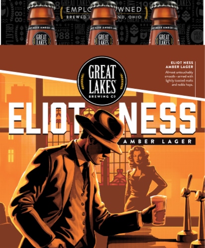 Great Lakes Eliot Ness Amber Lager, 6.1% ABV Perspective: left