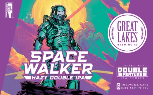 Great Lakes Space Walker Hazy Double IPA Perspective: left