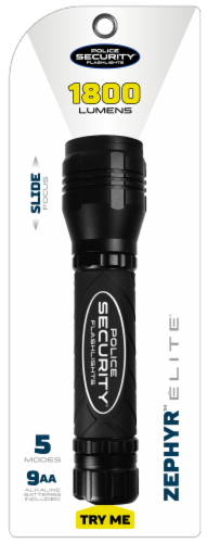 Police Security Zephyr Flashlight Perspective: left