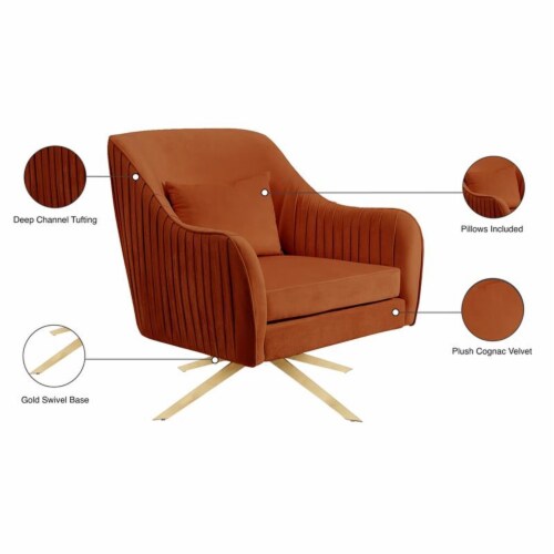 Meridian Furniture Paloma Velvet Swivel Accent Chair Meridian Furniture Paloma Velvet Swivel Accent Chair