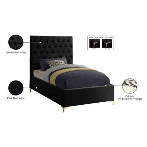 Black velvet deals twin bed