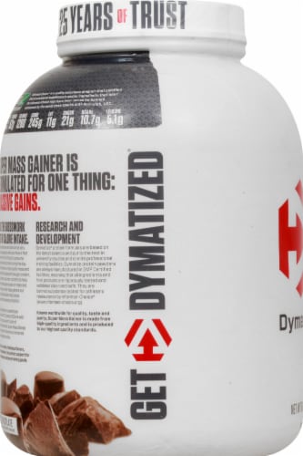 Dymatize® Super Mass Gainer Rich Chocolate Dietary Supplement Perspective: left