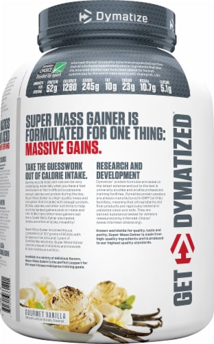 Dymatize® Super Mass Gainer Gourmet Vanilla Dietary Supplement Perspective: left