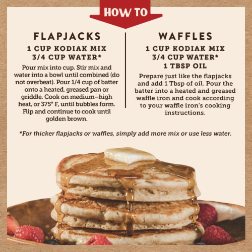 Kodiak Cakes Whole Wheat Oat & Honey Flapjack & Waffle Mix Perspective: left