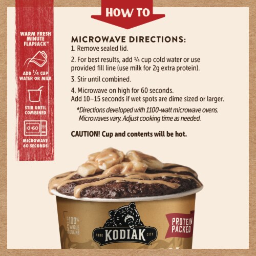 Kodiak® Protein-Packed Chocolate Peanut Butter Pancake Power Cup® Perspective: left