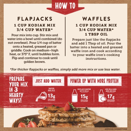 Kodiak Cakes® Power Cakes® Chocolate Chip Protein Flapjack & Waffle Mix Perspective: left