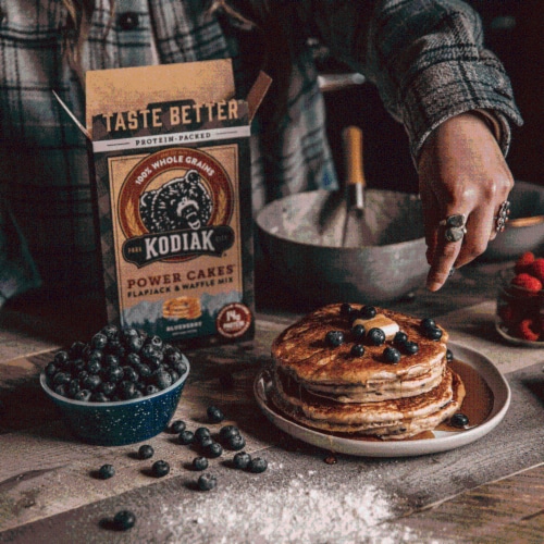 Kodiak® Blueberry Power Cakes Flapjack & Waffle Mix Perspective: left