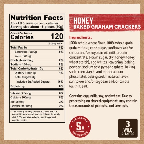 Kodiak Bear Bites® Honey Graham Crackers Perspective: left