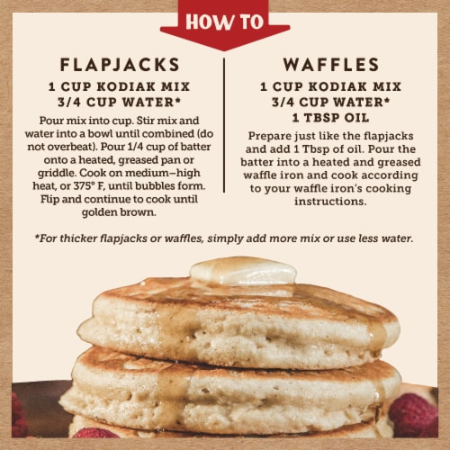 Kodiak Protein-Packed Carb-Conscious Buttermilk Pancake and Waffle Mix with 14g Protein Perspective: left