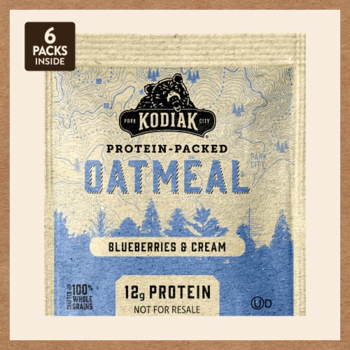 Kodiak® Blueberry & Cream Protein Instant Oatmeal Perspective: left