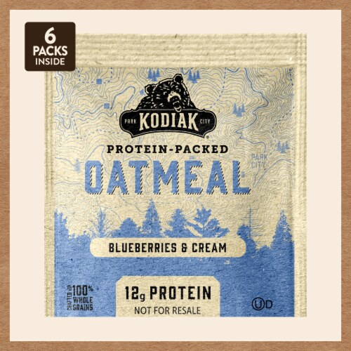 Kodiak® Blueberry & Cream Protein Instant Oatmeal Perspective: left