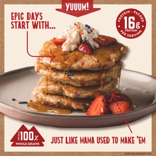 Kodiak® Power Cakes® Birthday Cake with Sprinkles Protein Flapjack & Waffle Mix Perspective: left