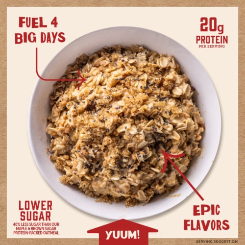 Kodiak Peak™ Maple & Brown Sugar Lower Sugar Protein Instant Oatmeal Perspective: left