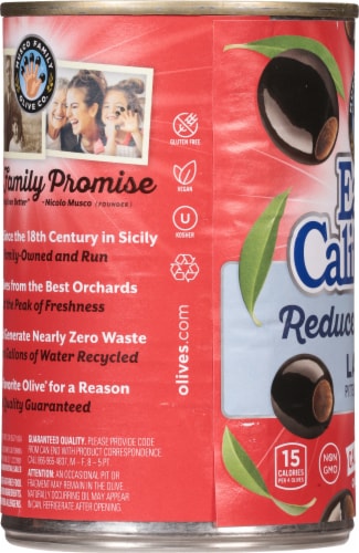 Early California Reduced Salt Large Black Olives Perspective: left