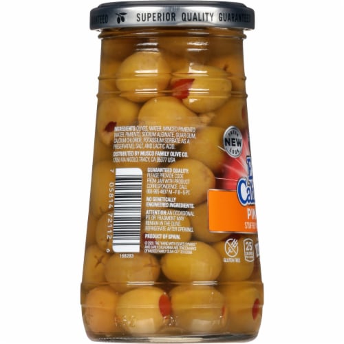 Early California® Pimiento Stuffed Manzilla Green Olives Perspective: left