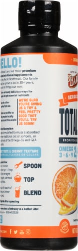 Barlean's Total Omega® Orange Cream Fish Oil Perspective: left