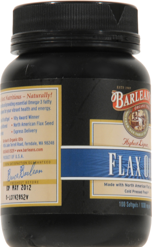 Barlean's Lignan Flax Oil Softgels 1000mg Perspective: left