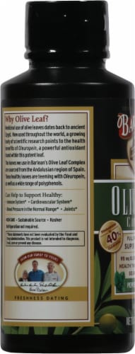 Barlean's Peppermint Flavor Olive Leaf Complex Perspective: left