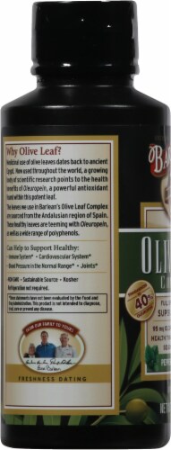 Barlean's Peppermint Flavor Olive Leaf Complex Perspective: left