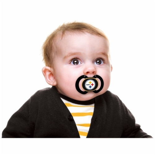 PIT NFL 2pk Pacifiers Perspective: left