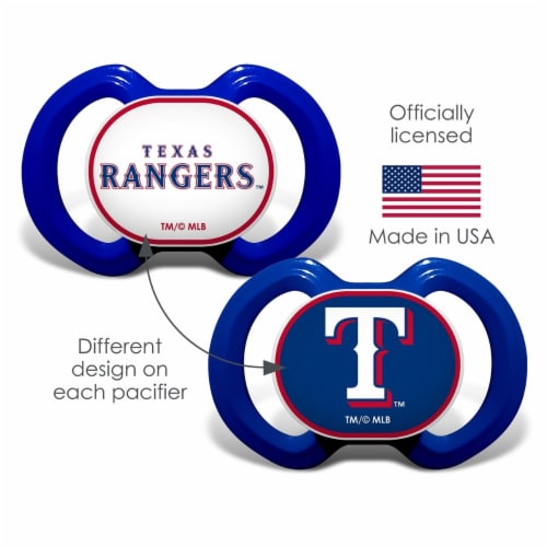 Classic Impressions Texas Rangers™ Pacifiers Perspective: left