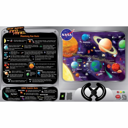 Educational Solar System 60 Piece Glow In The Dark Jigsaw Puzzle Perspective: left