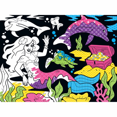 MasterPieces Mermaid Velvet Coloring Puzzle Perspective: left