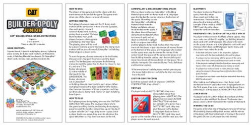 MasterPieces CAT Builder-opoly Junior Board Game Perspective: left