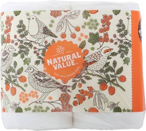 Natural Value 100% Recycled Double Roll Toilet Paper Perspective: left