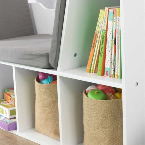 Kidkraft white bookcase shop with reading nook