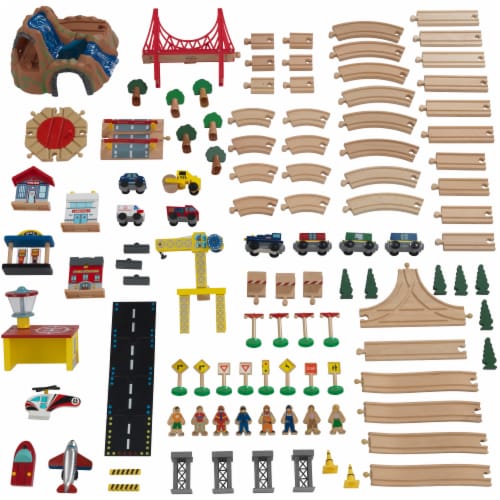 kidkraft adventure town railway train set