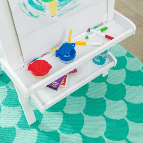 KidKraft Deluxe Wooden Easel - White Perspective: left