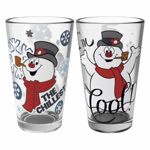 Zak! Designs Frosty the Snowman Glass Tumber Glassware Set Perspective: left