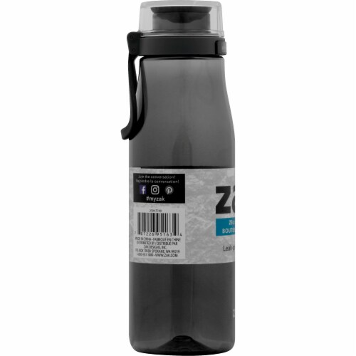 Zak! Designs Charcoal Leak-Proof Water Bottle Perspective: left